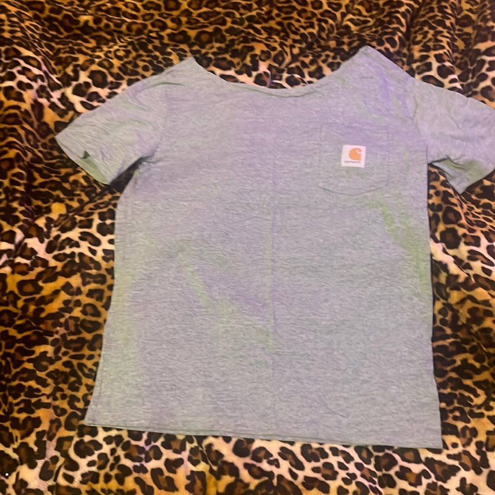 Off the shoulder carhartt t shirt